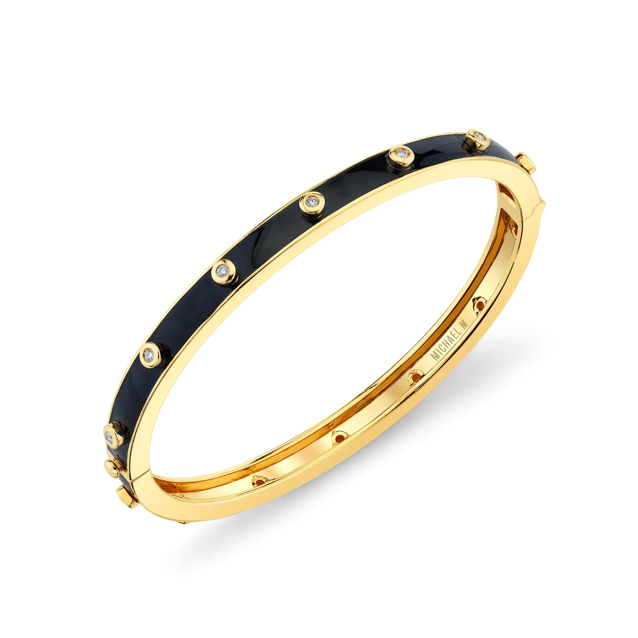 0.21ctw Diamond Chroma Extruded Bezel Bangle