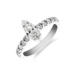 0.83ct Marquise Cut Diamond Ring | Pre-Loved | Platinum