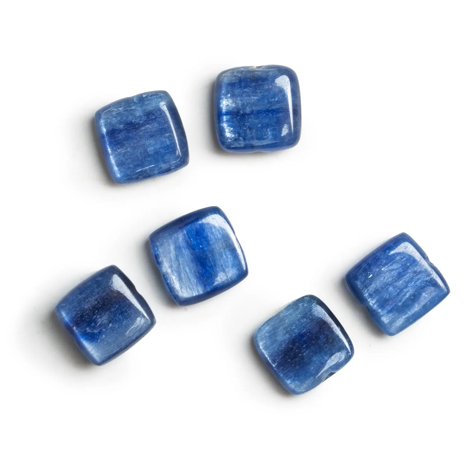 11mm Ceylon Blue Kyanite Plain Squares - Set of 2