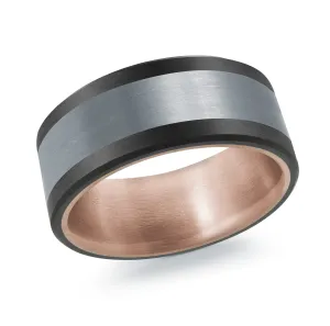 14K Rose Gold Ring from the Tantalum Collection by Malo - MRDTN-037-9P