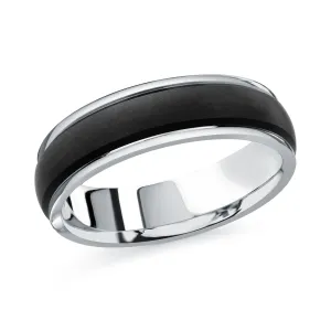 14K White Gold Ring from the Noir Collection by Malo - MRDA-091-6W