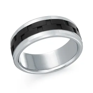 14K White Gold Ring from the Titanium Collection by Malo - MRDTI-001-8W