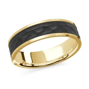 14K Yellow Gold Ring from the Noir Collection by Malo - MRDA-080-6Y