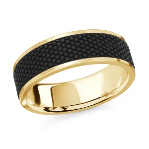 14K Yellow Gold Ring from the Noir Collection by Malo - MRDA-082-7Y