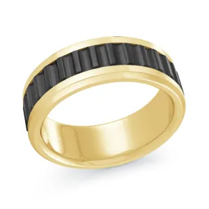 14K Yellow Gold Ring from the Titanium Collection by Malo - MRDTI-004-8Y