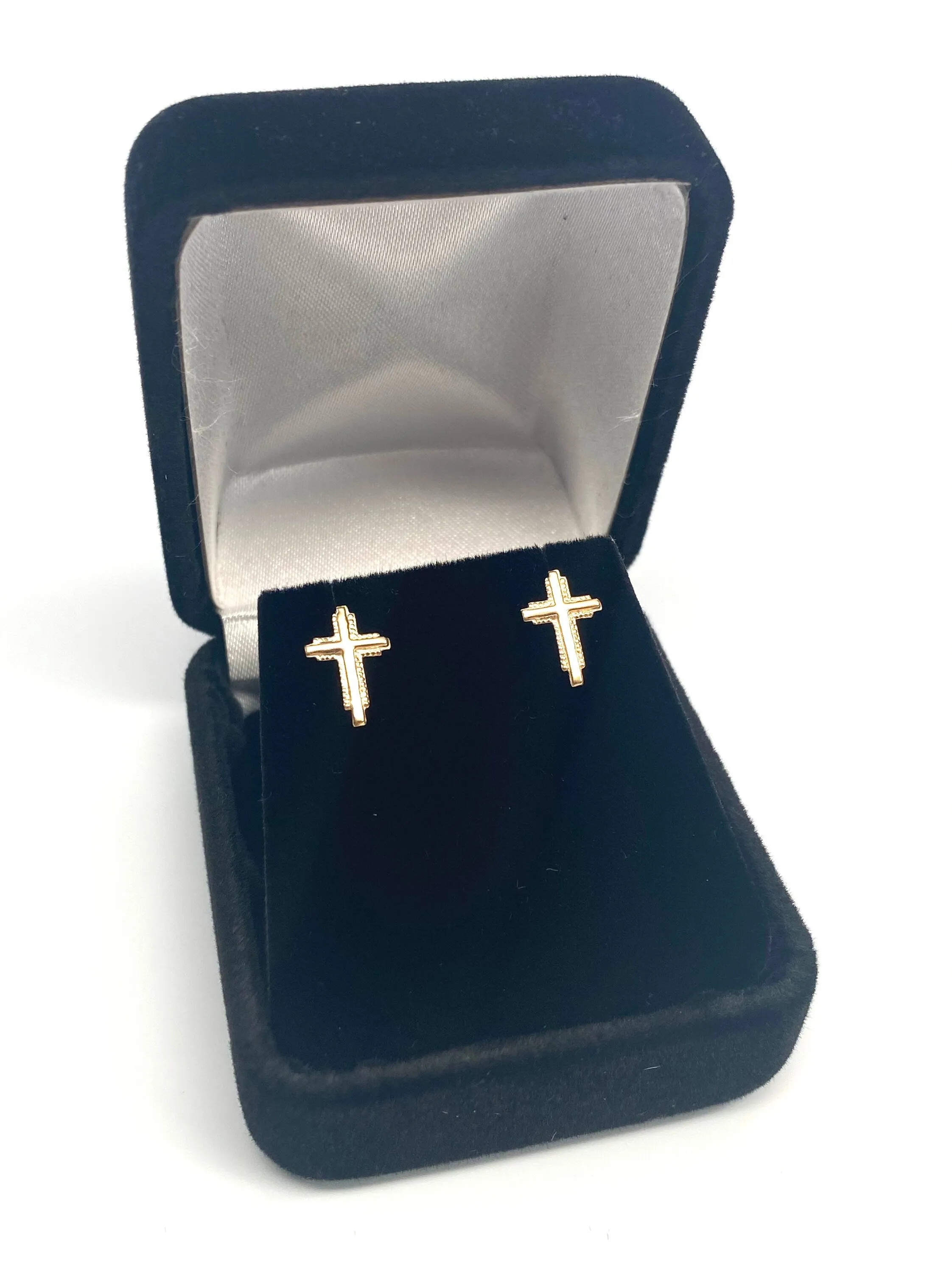 14KGF Cross studs, 14K gold filled , SKU# 1408-4