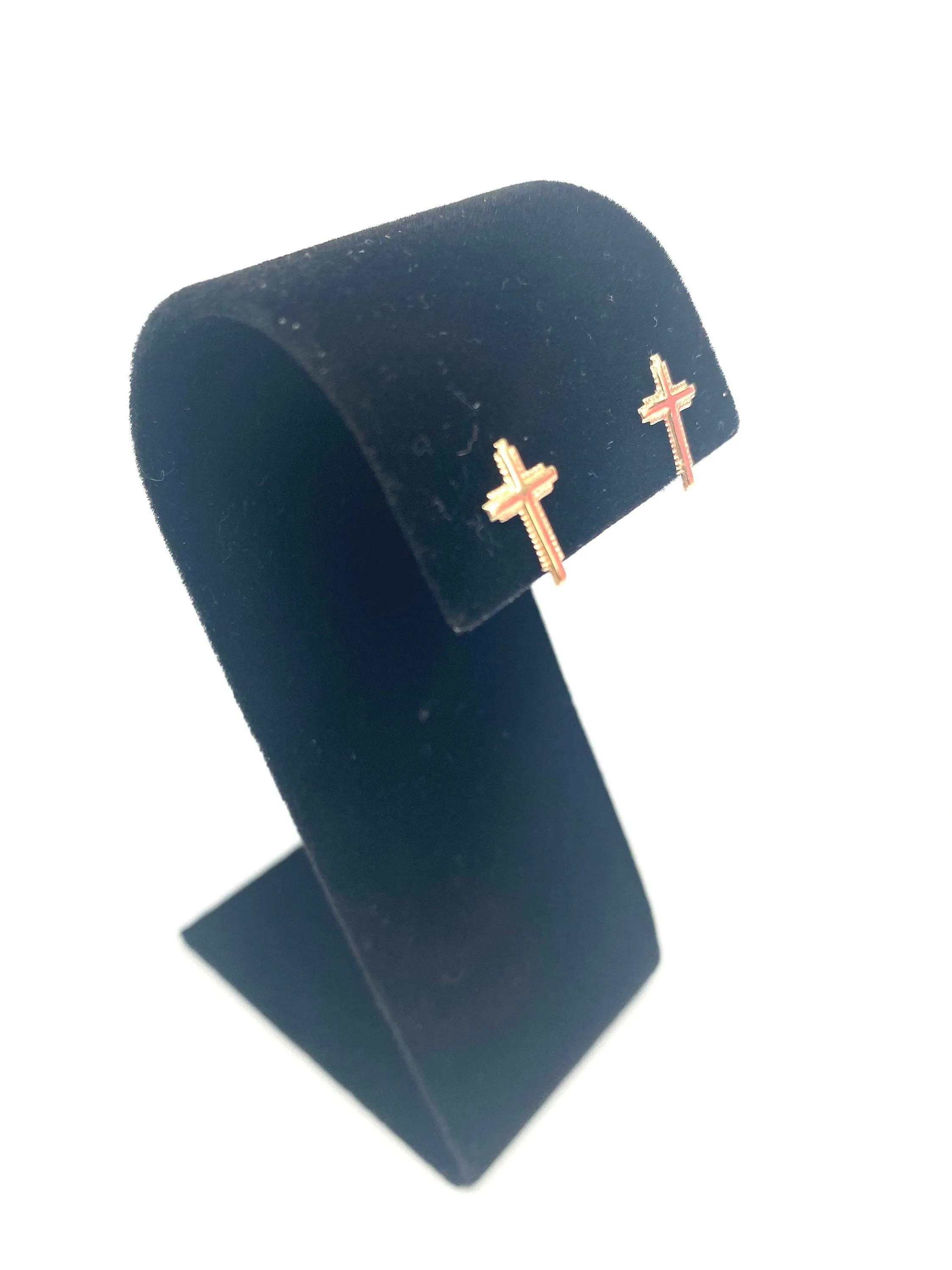 14KGF Cross studs, 14K gold filled , SKU# 1408-4