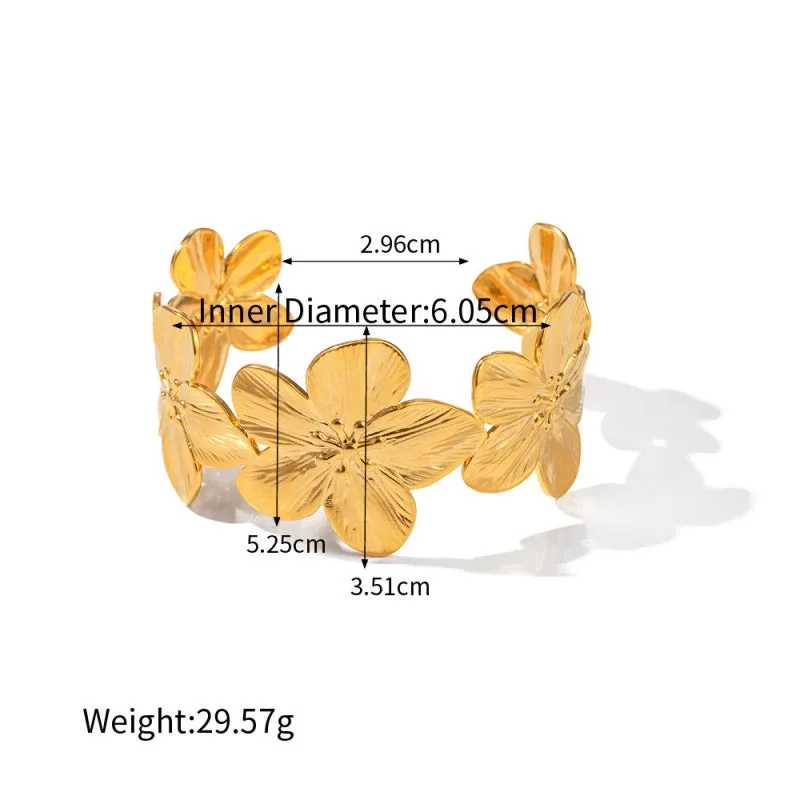 18K Gold-plated Exquisite Leaf Flower Bracelets