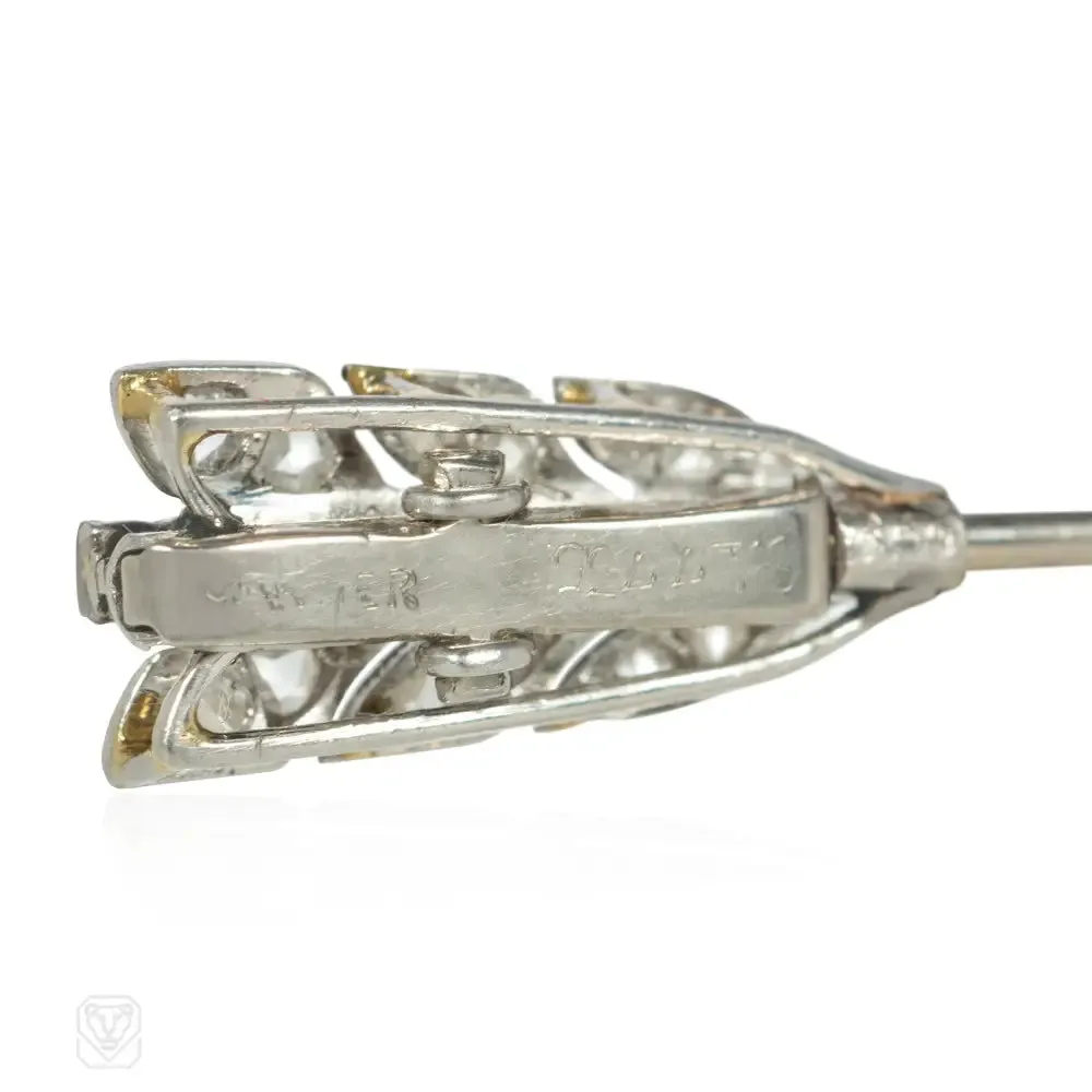 1920s Cartier sapphire and diamond arrow pin