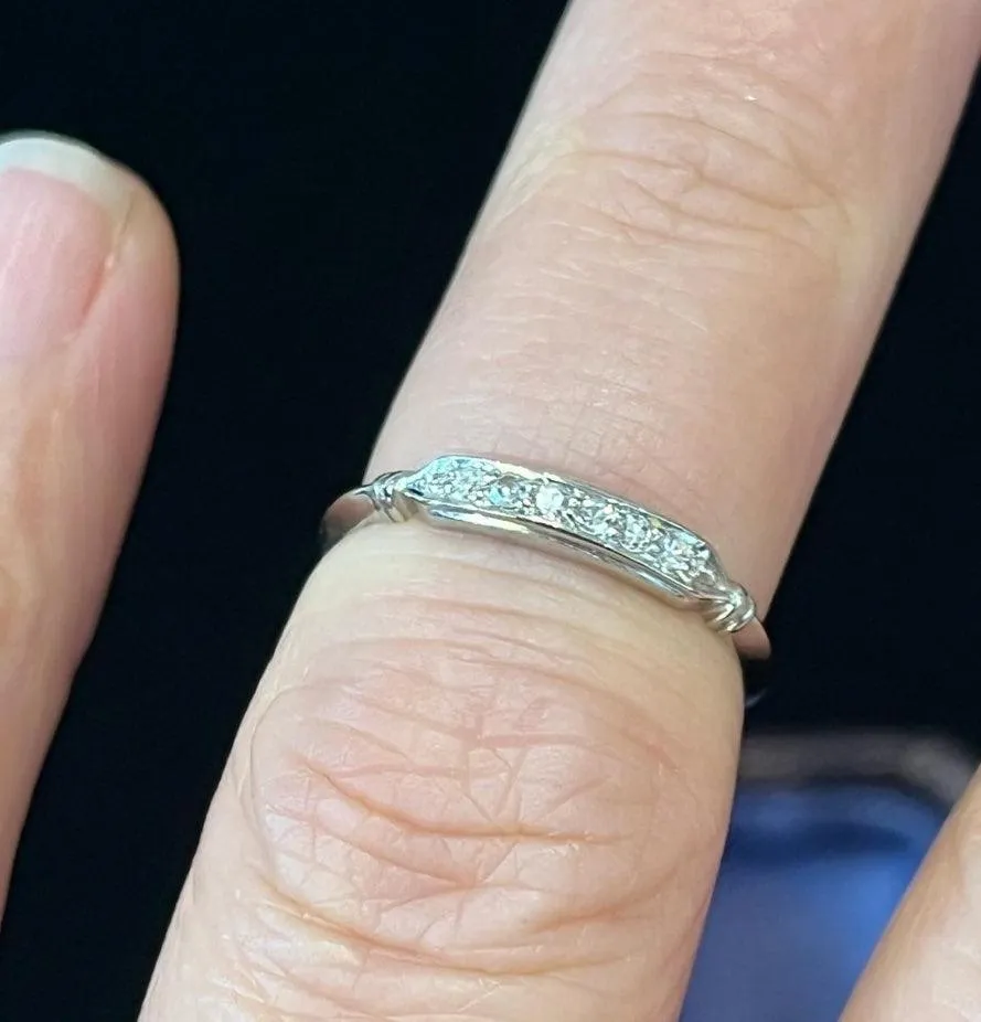 1930s Platinum Diamond Wedding Band