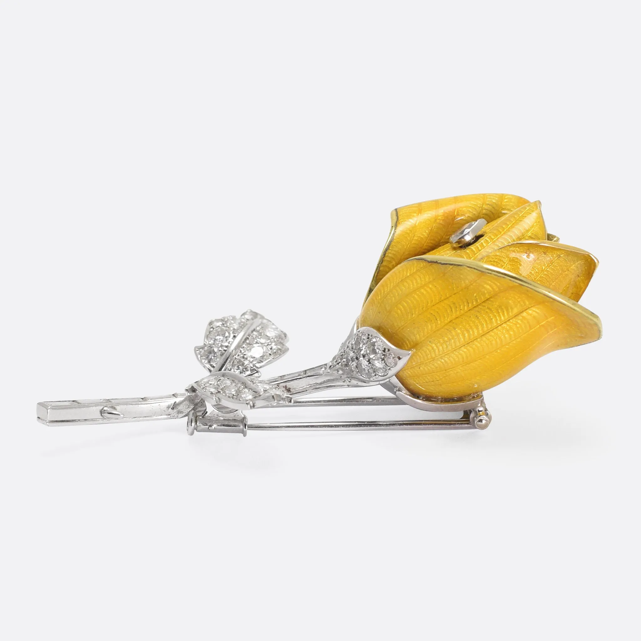 1950s "Yellow Rose" Brooch by Boucheron Paris