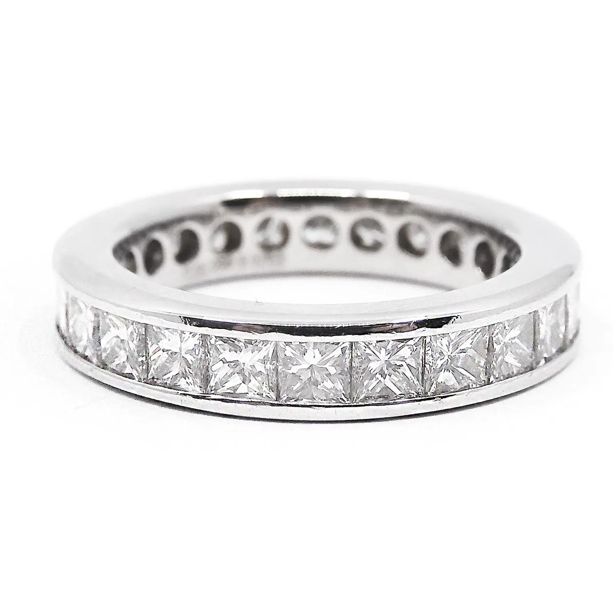 3.12ct Princess Cut Channel Set Diamond Full Eternity Ring | Pre-Loved | Platinum