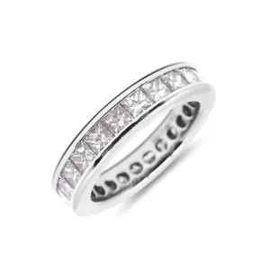 3.12ct Princess Cut Channel Set Diamond Full Eternity Ring | Pre-Loved | Platinum