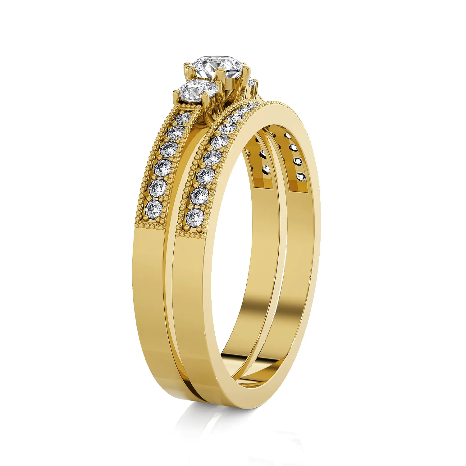 7/8 ctw Round Lab Grown Diamond Bridal Ring