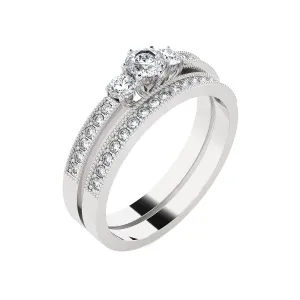 7/8 ctw Round Lab Grown Diamond Bridal Ring