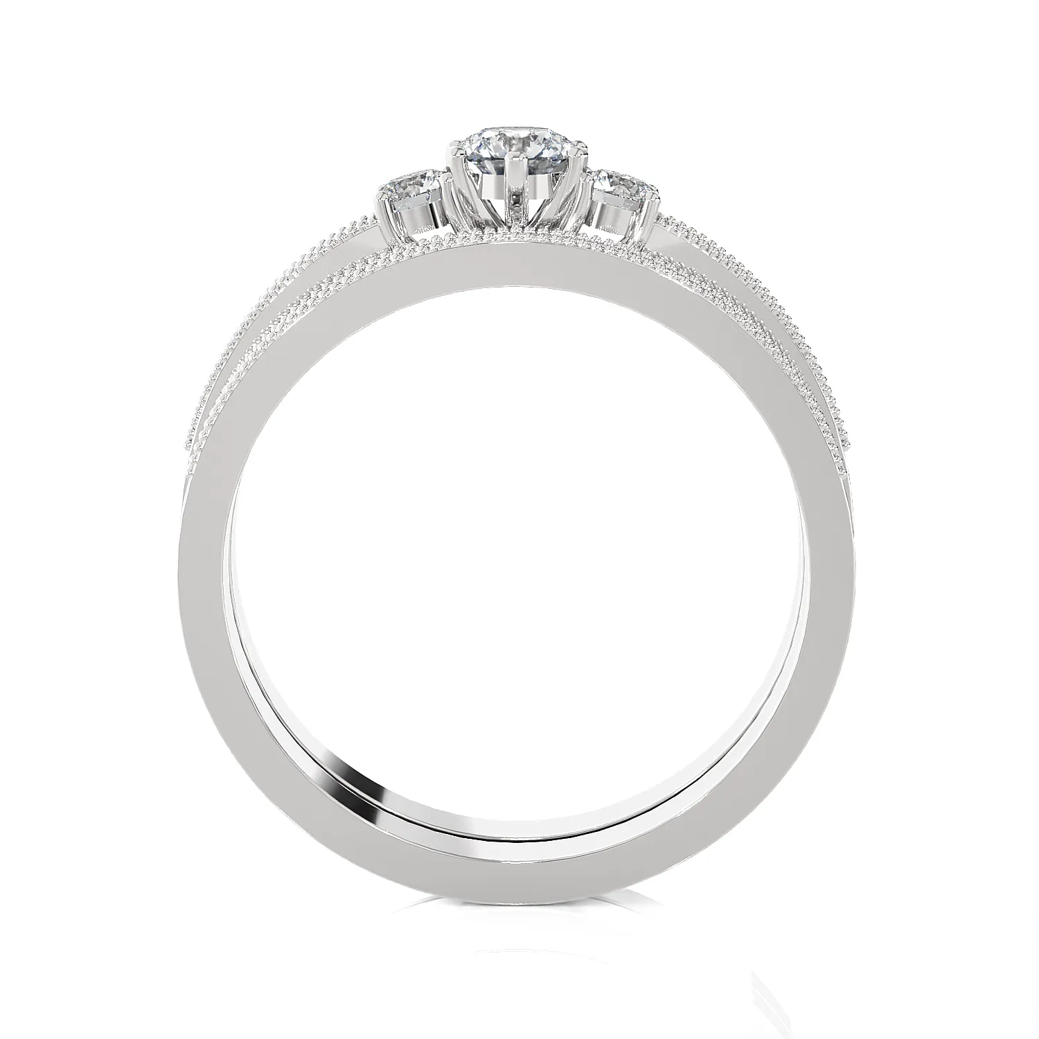 7/8 ctw Round Lab Grown Diamond Bridal Ring