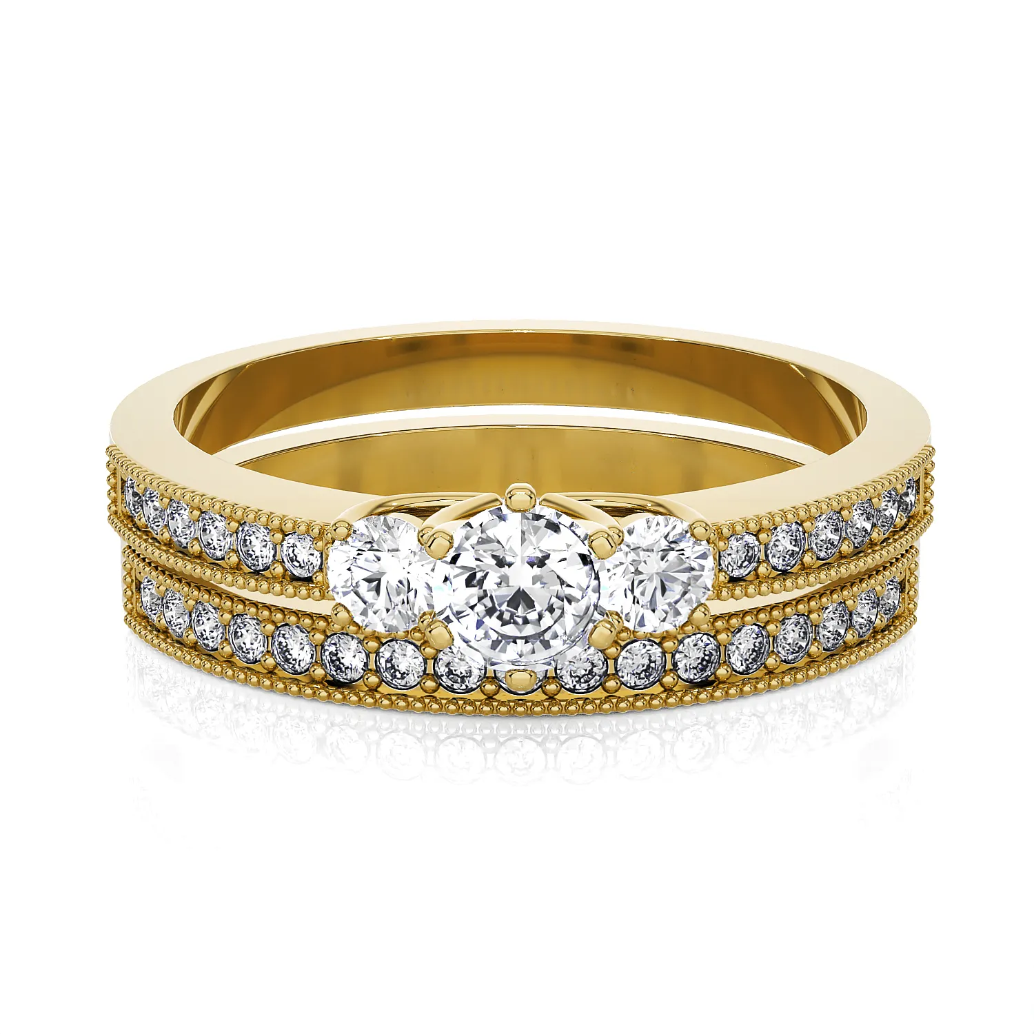 7/8 ctw Round Lab Grown Diamond Bridal Ring