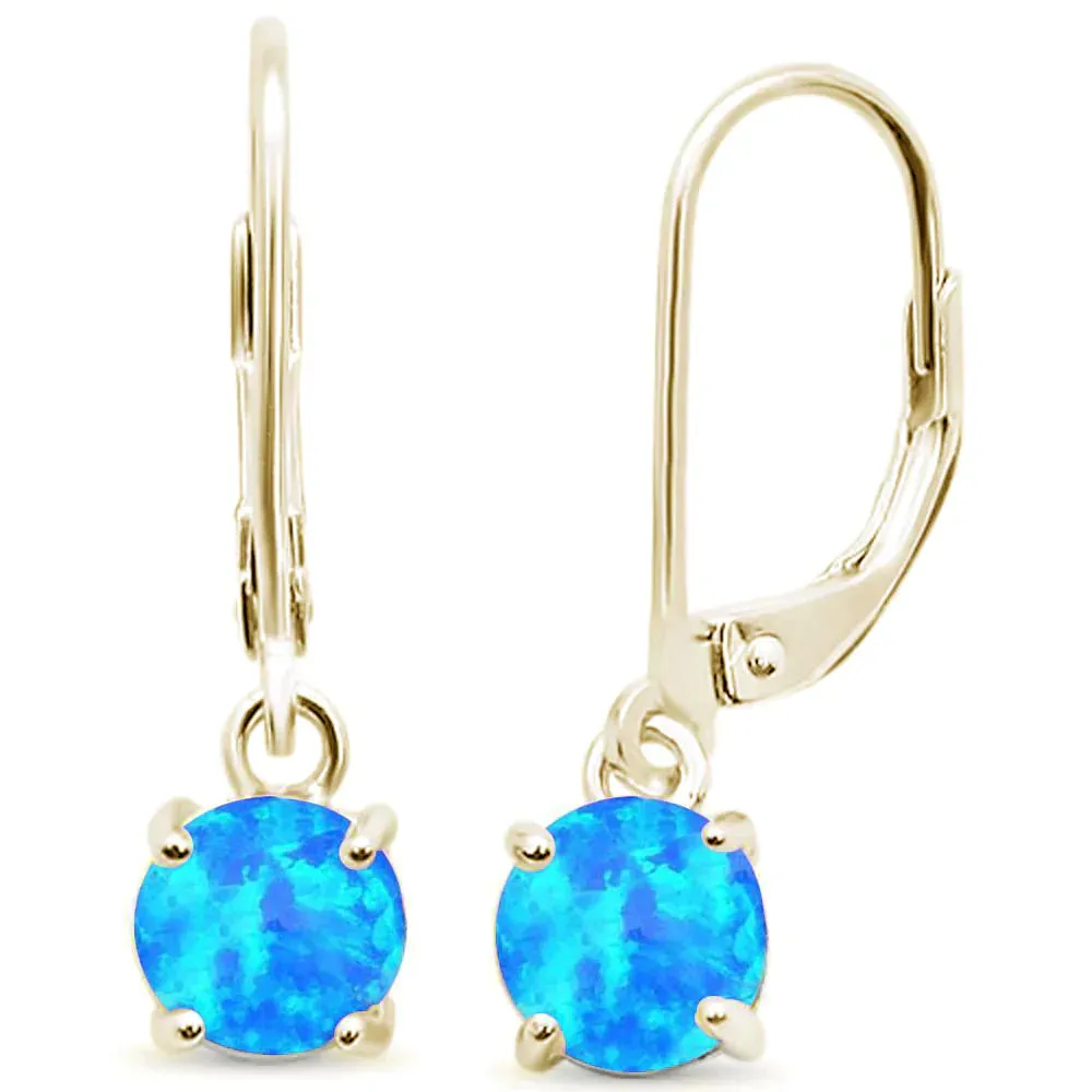 925 Sterling Silver White, Blue, Pink Opal Earrings With Safety Clip Backs for Women, Girls.