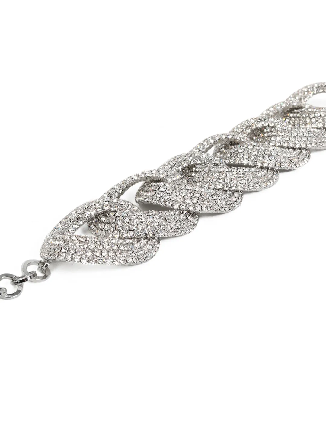 Alessandra Rich Braided Link Necklace