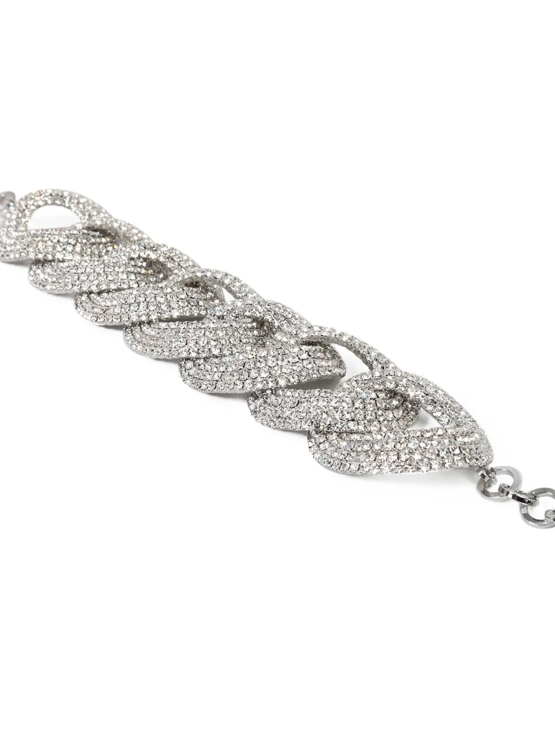 Alessandra Rich Braided Link Necklace