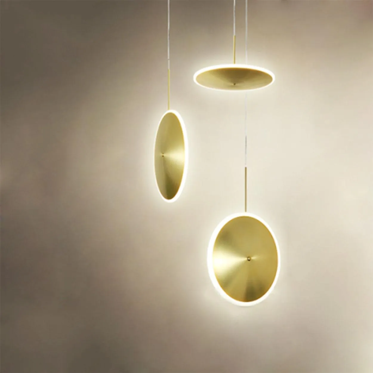 ANKUR CHRONA UFO DISH GOLD LED PENDANT LIGHT