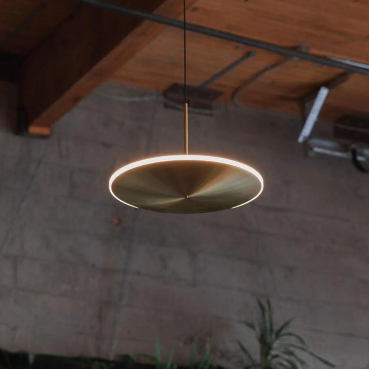 ANKUR CHRONA UFO DISH GOLD LED PENDANT LIGHT