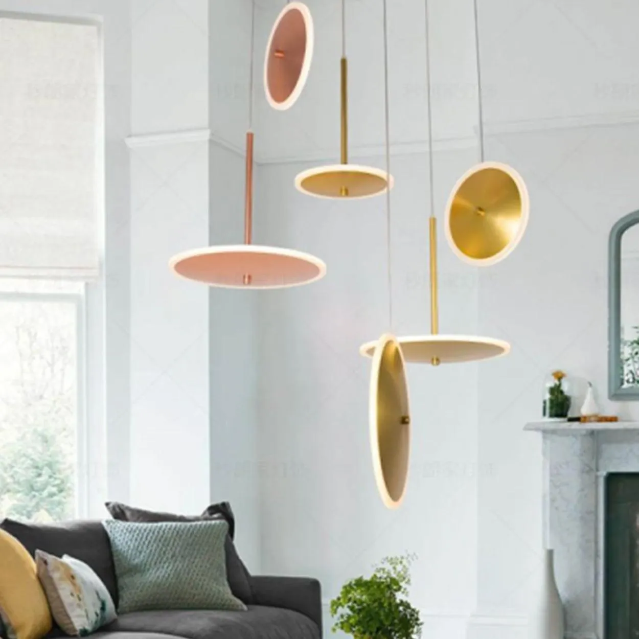 ANKUR CHRONA UFO DISH GOLD LED PENDANT LIGHT