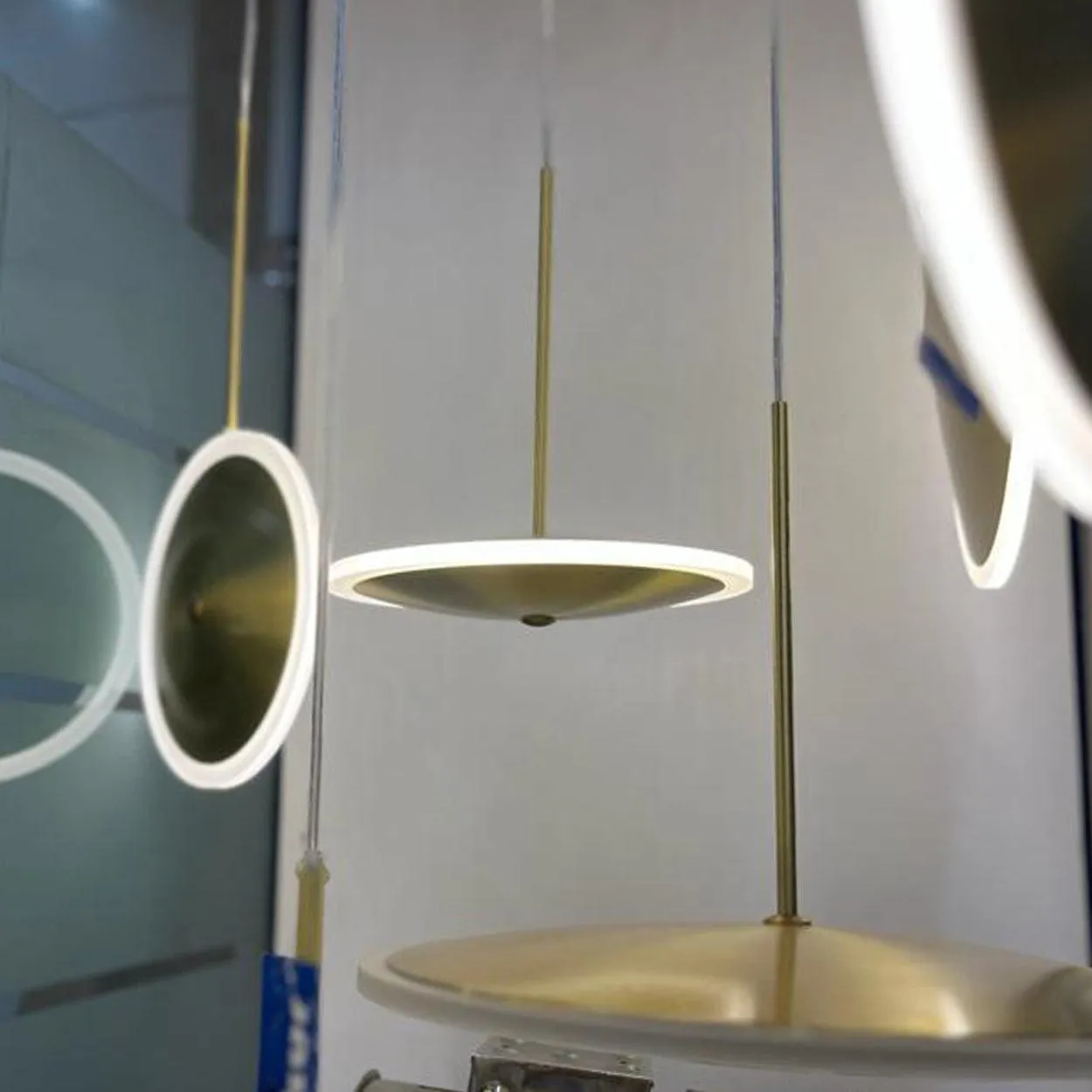 ANKUR CHRONA UFO DISH GOLD LED PENDANT LIGHT