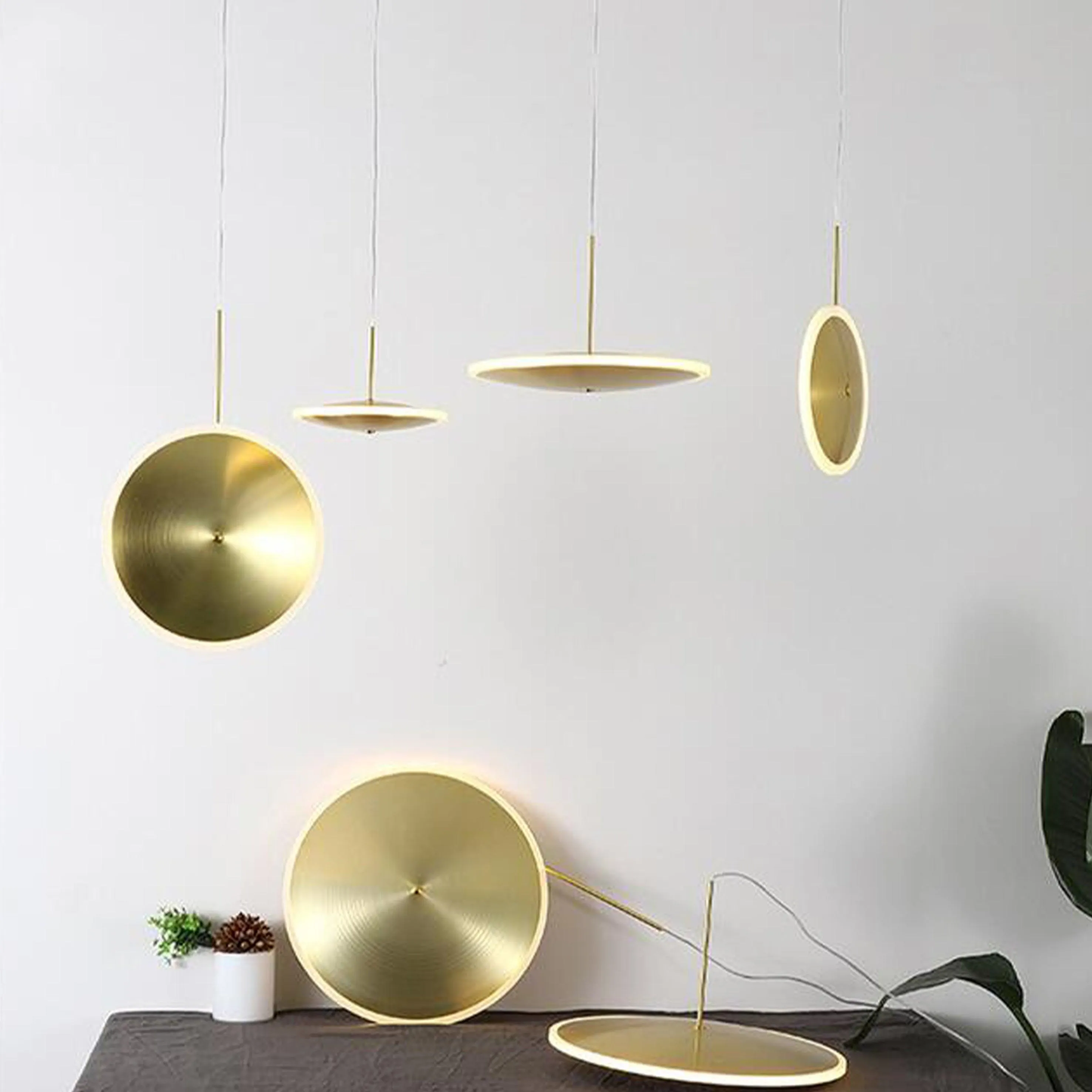 ANKUR CHRONA UFO DISH GOLD LED PENDANT LIGHT