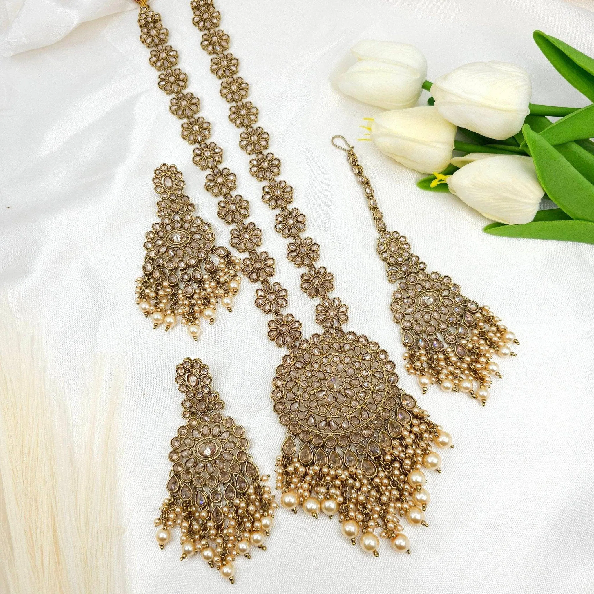 Ansa Rani Haar Set - Available in Two Colors