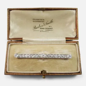 Art Deco Diamond Bar Brooch, circa 1920s