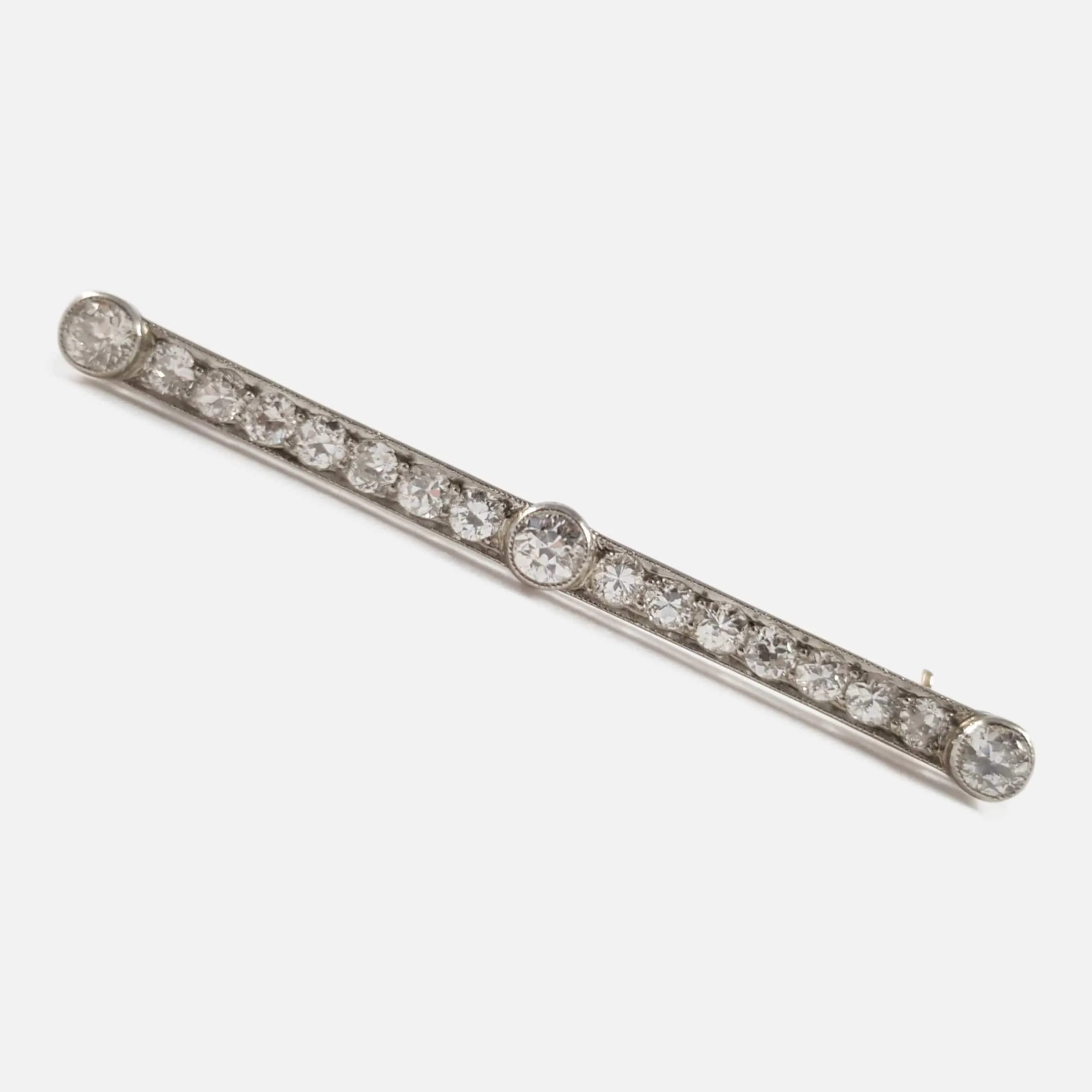 Art Deco Diamond Bar Brooch, circa 1920s