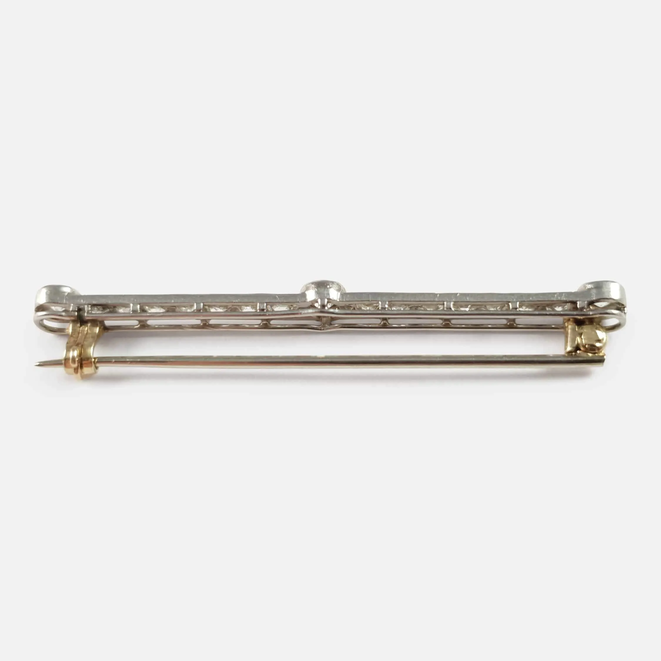 Art Deco Diamond Bar Brooch, circa 1920s