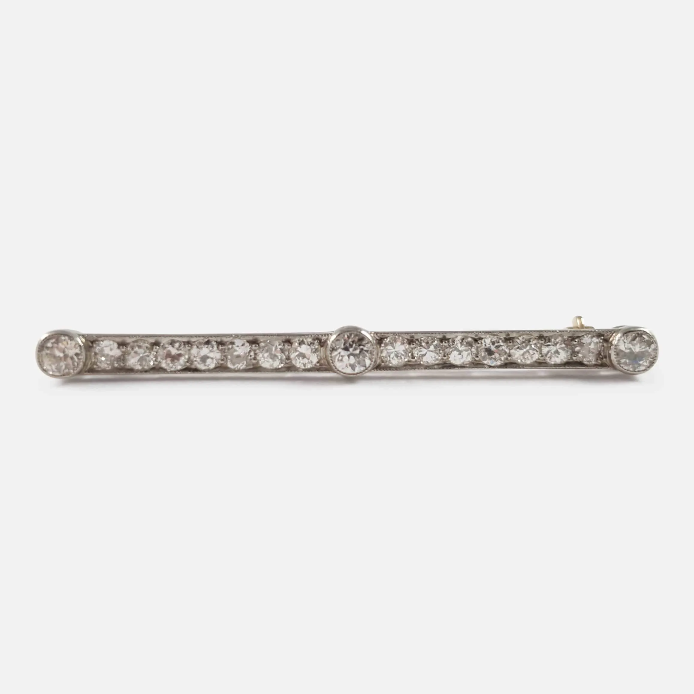 Art Deco Diamond Bar Brooch, circa 1920s