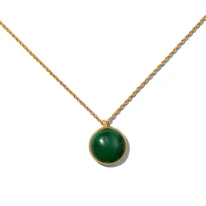 Asos Necklace, African Jade, Gold