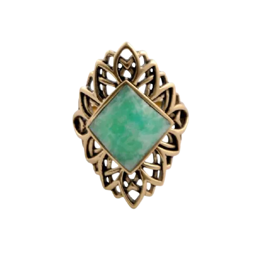 Barse Emerald-Shape Amazonite Ring