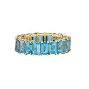 BLUE TOPAZ ETERNITY BAND