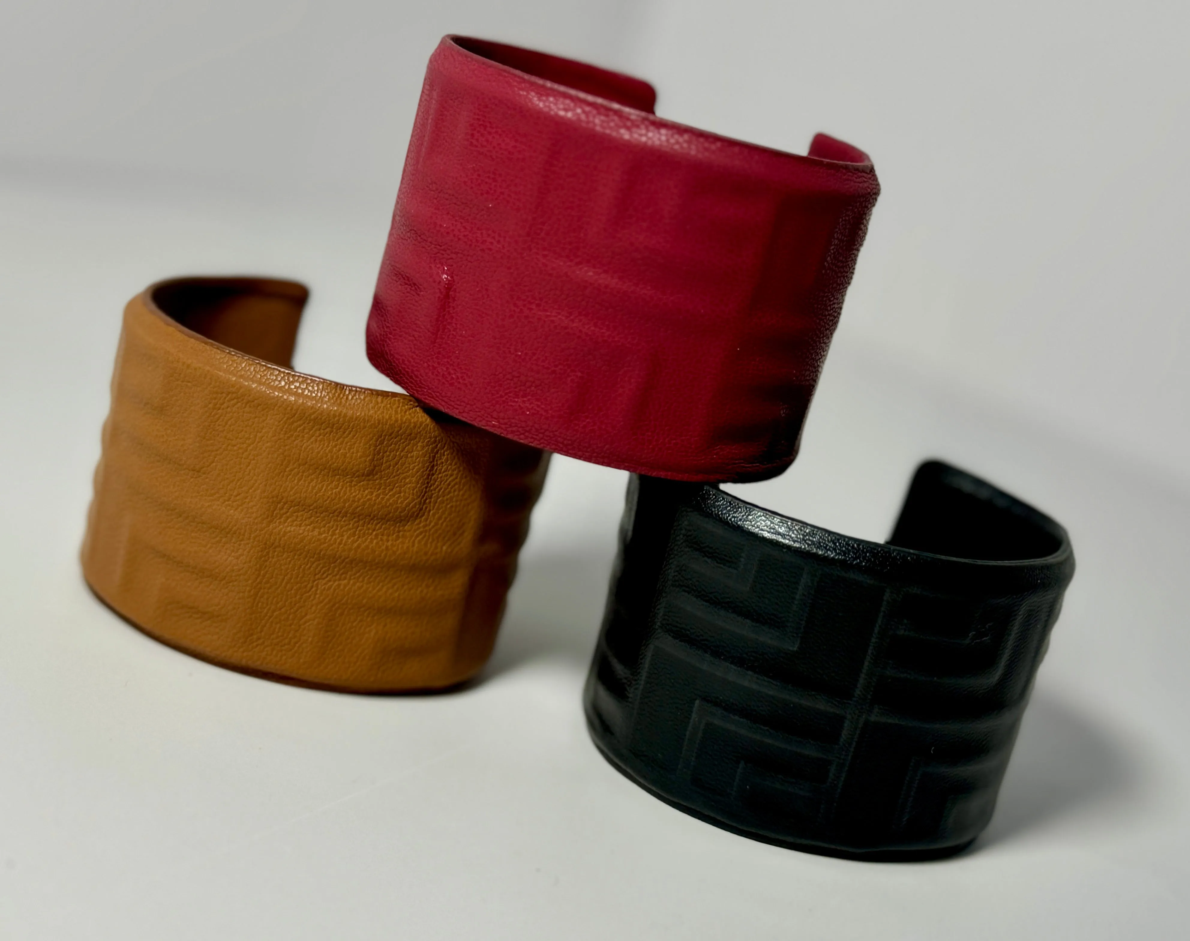 Boho Chic Faux Leather Wide Cuff Bracelets