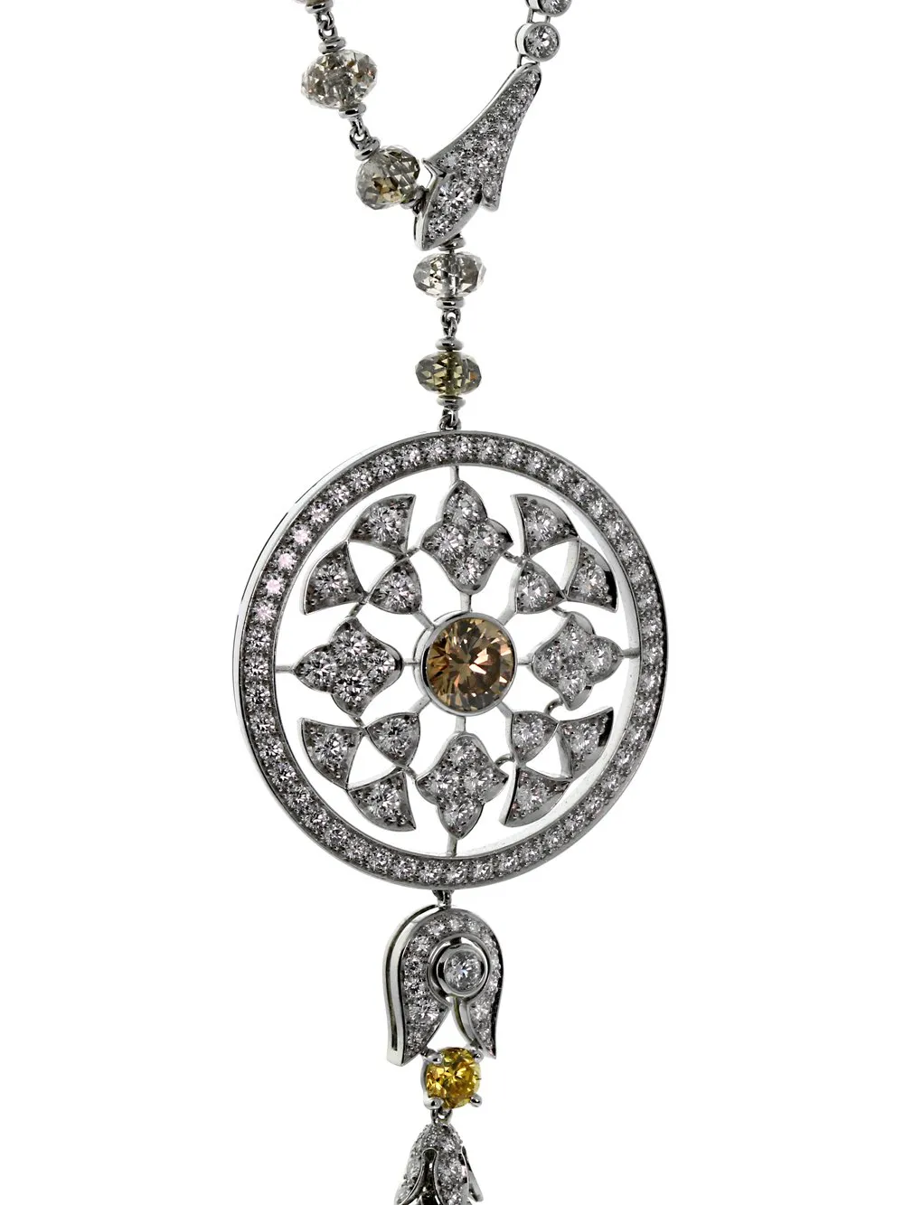 Cartier Diamond Surya Platinum Necklace