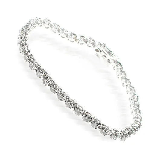 Chic 2.00 CT Round Cut Diamond Tennis Bracelet in 14KT White Gold