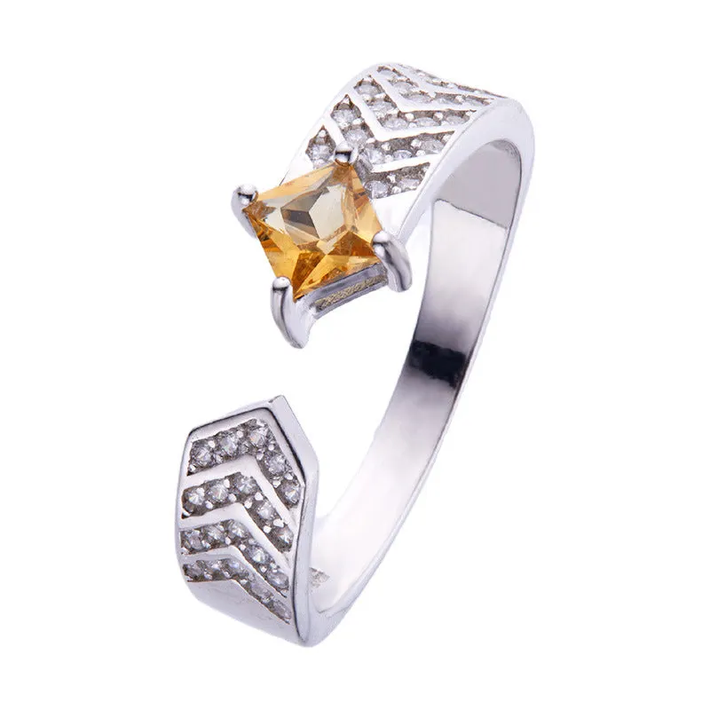 Citrine Silver Ring