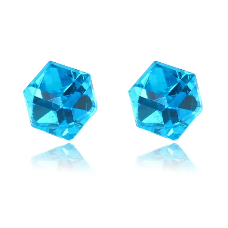 Colorful Strong Magnetic Cute Cubic Square Ear Stud For Teens Korean Fashion Treading Versatile Non-Percing Earring Jewelry Gift