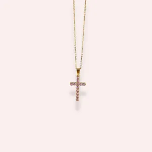 Cruz Necklace Pink