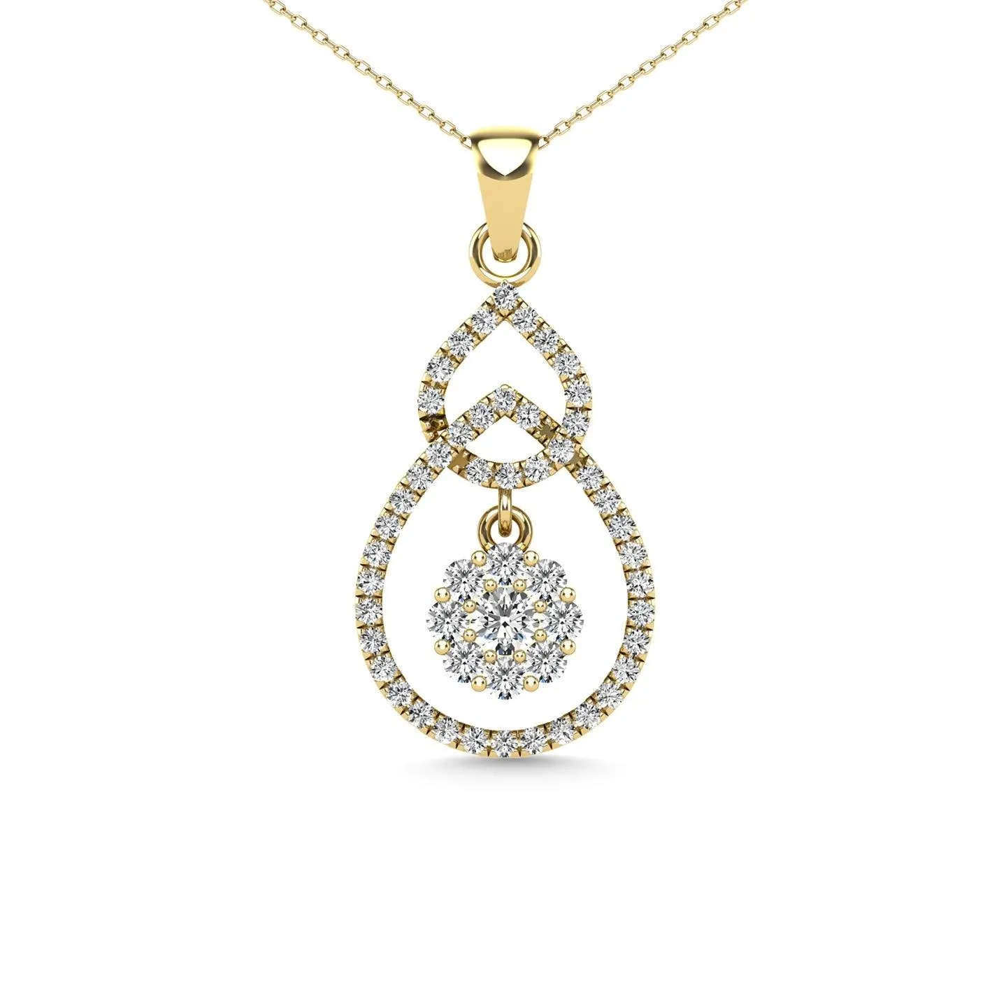 Diamond 1/3 Ct.Tw. Fashion Pendant in 14K Yellow Gold