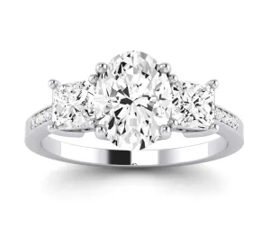 Dietes - Oval Moissanite Engagement Ring