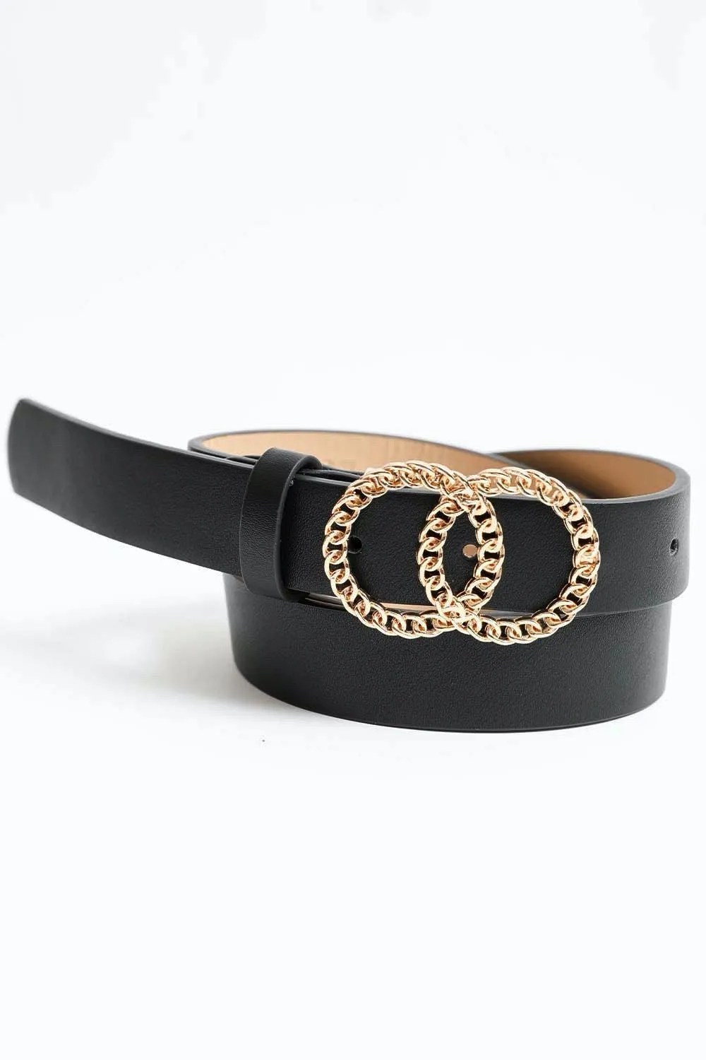 Double Chain Ring Buckle Belt