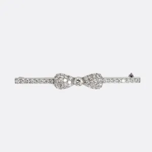 Edwardian Pavé Diamond Bow Brooch