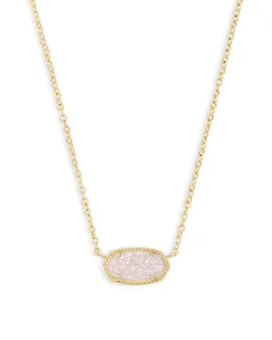 Elisa Gold Pendant Necklace In Iridescent Drusy