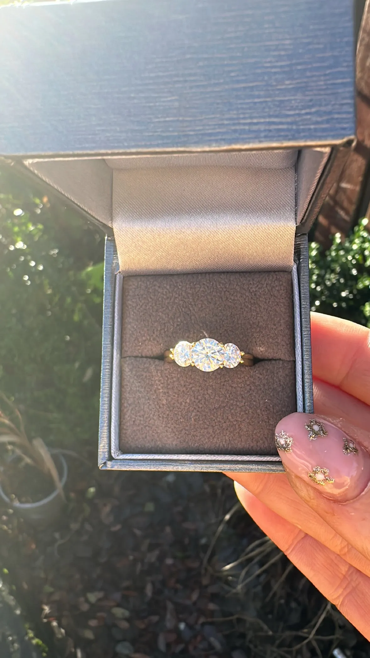 Emily Moissanite Ring- Gold