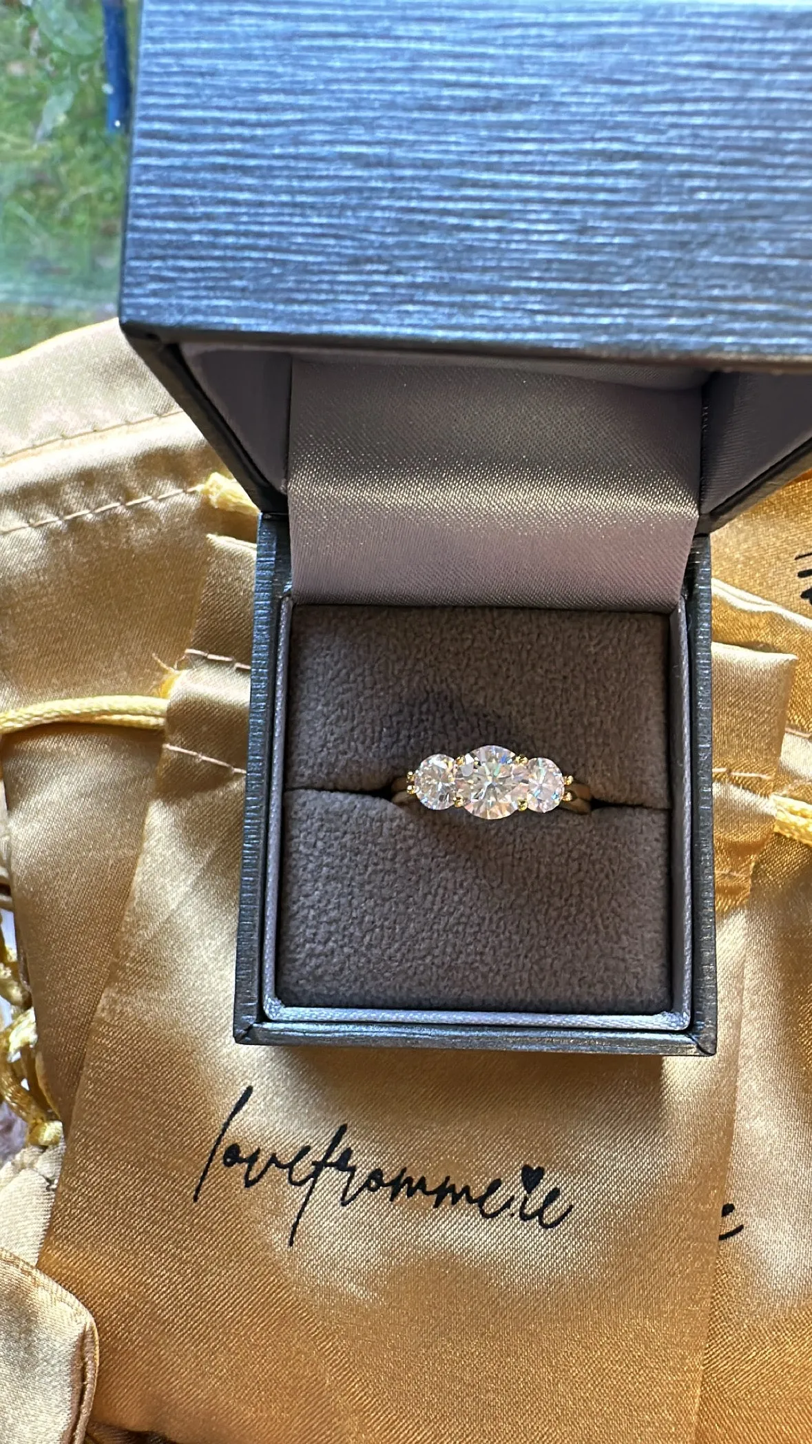 Emily Moissanite Ring- Gold